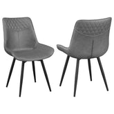 Orleans Furniture - Coaster - Brassie Upholstered Swivel Dining Side Chair Grey (Set of 2) - 110272